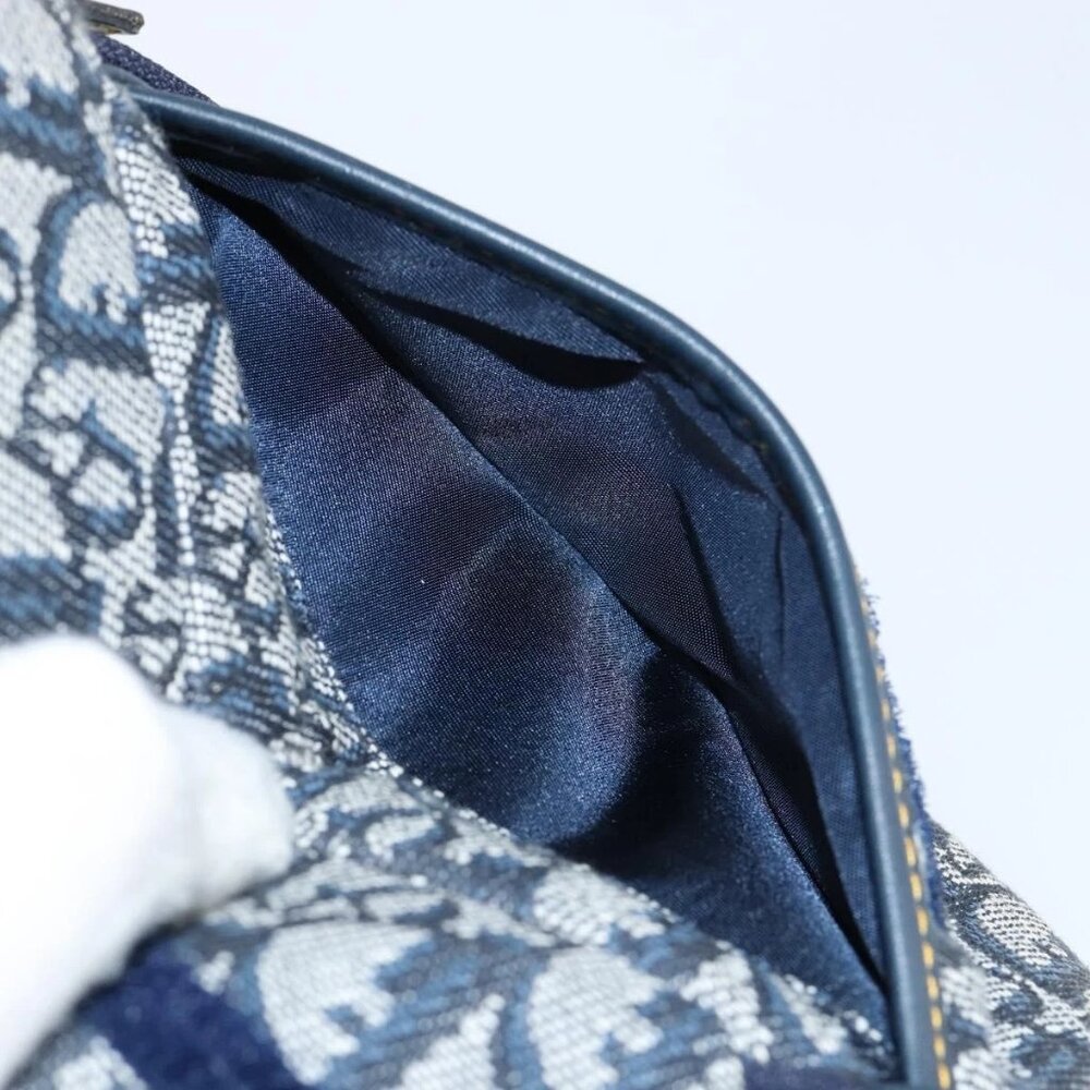 Authentic Christian Dior Trotter Canvas Saddle Pouch Navy Gold bst432-112825 - Picture 12 of 16